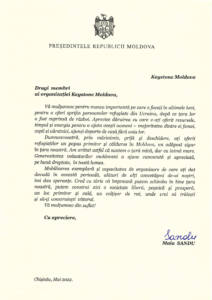 Keystone Moldova Receives Commendation from the President of Moldova