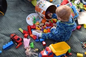 Child Playing with Blocks